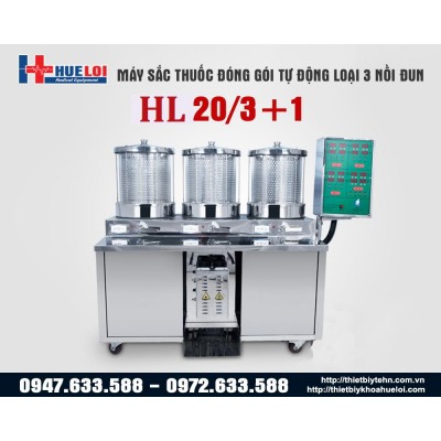 Máy sắc thuốc đóng gói tự động loại 3 nồi đun